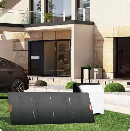 400W Four-Panel Folding Solar Panel – Grey